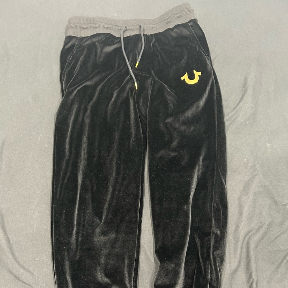 StreetWear Drill True Religion Velvet Velour Tracksuit Bottoms M
